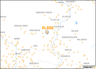 map of Plana