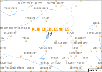 map of Plancher-les-Mines