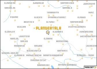 map of Plan de Ayala