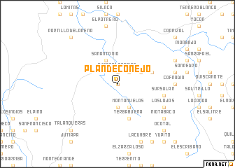 map of Plan de Conejo