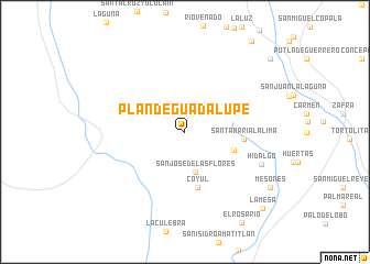 map of Plan de Guadalupe