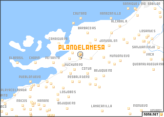 map of Plan de la Mesa