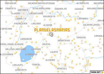 map of Plan de Las Marías