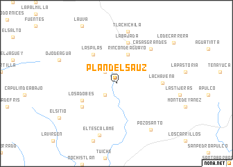 map of Plan del Sauz