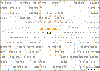 map of Planerías