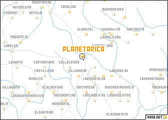 map of Planeta Rica