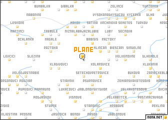 map of Pláne