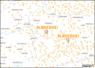 map of Planičevići