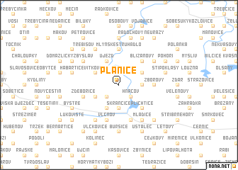 map of Plánice