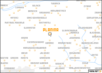 map of Planina