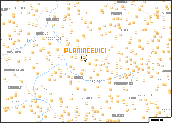 map of Planinčevići