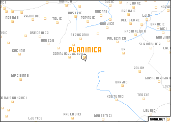 map of Planinica