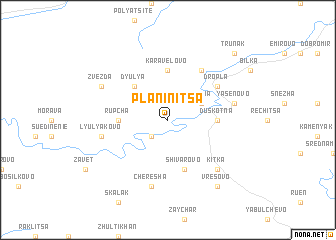 map of Planinitsa