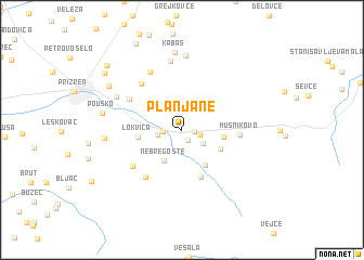 map of Planjane