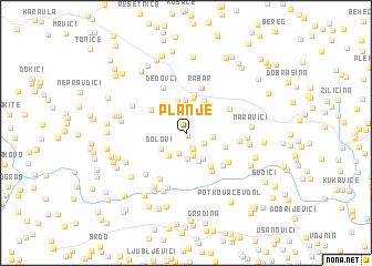 map of Planje