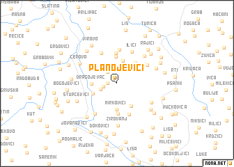 map of Planojevići