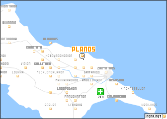 map of Plános