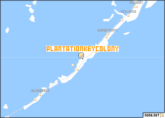 map of Plantation Key Colony