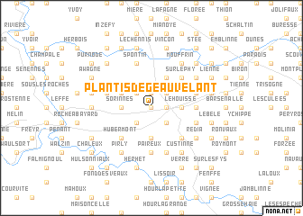 map of Plantis de Geauvelant