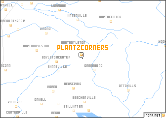 map of Plantz Corners