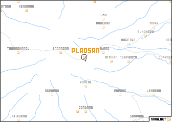 map of Plaosan