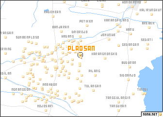 map of Plaosan