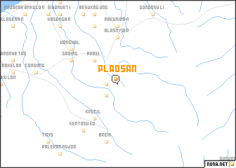 map of Plaosan