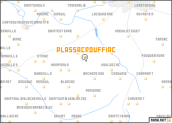 map of Plassac-Rouffiac