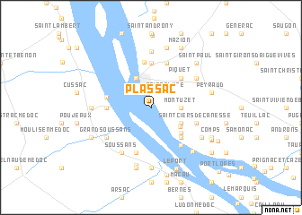 map of Plassac