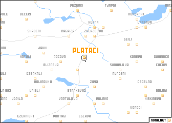 map of Platači