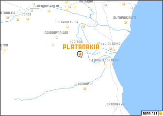 map of Platanákia