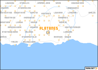 map of Platanés