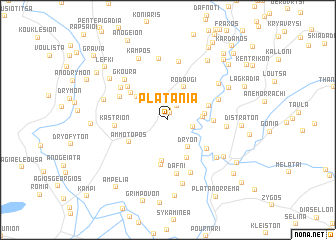 map of Platánia