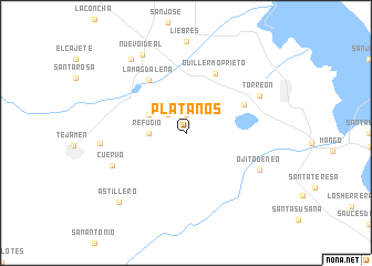 map of Plátanos