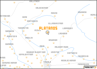 map of Plátanos