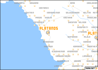 map of Plátanos