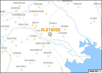 map of Plátanos