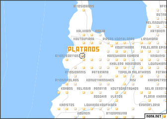 map of Plátanos