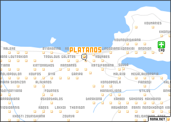 map of Plátanos