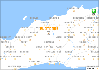 map of Plátanos