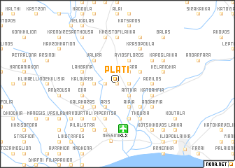 map of Platí