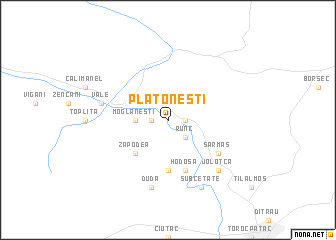 map of Platoneşti