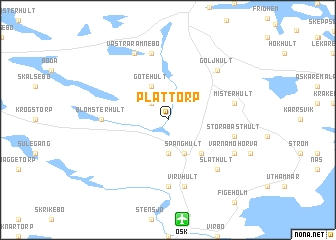 map of Plåttorp