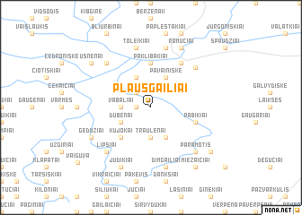 map of Plausgailiai