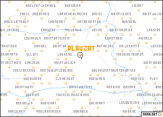 map of Plauzat