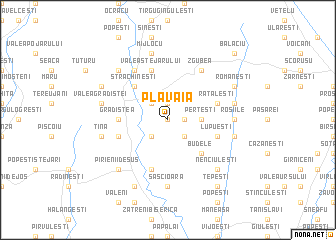 map of Plăvaia