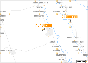 map of Plăviceni
