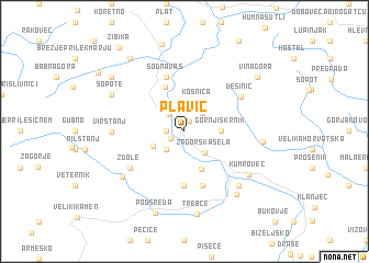 map of Plavić