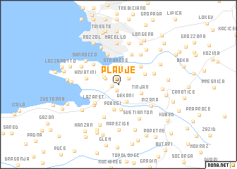 map of Plavje