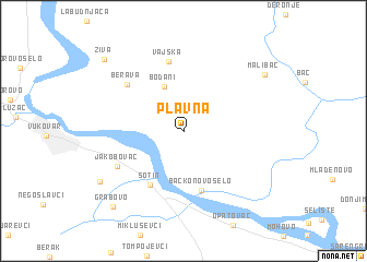 map of Plavna